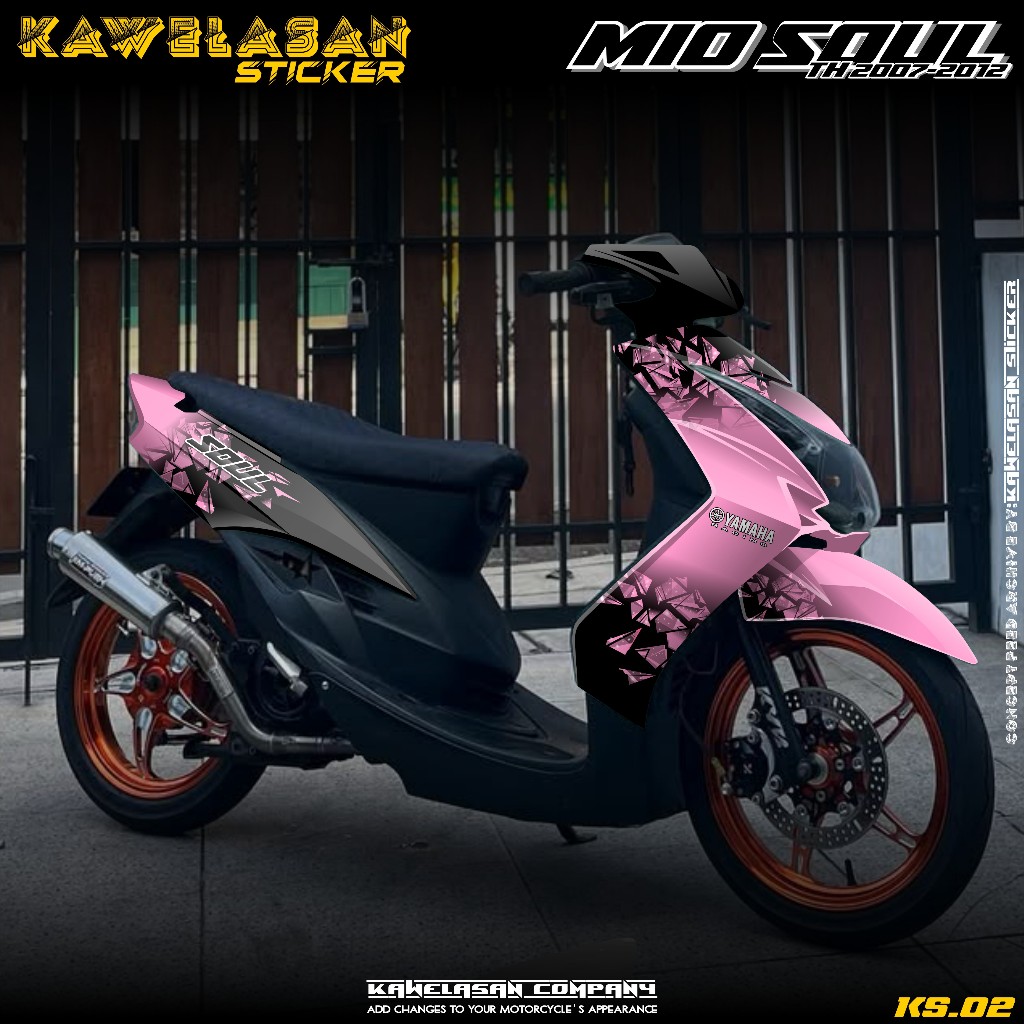 COD Sticker Decal Full Body Motor Yamaha Mio Soul Karbu Tahun 2007 2008 2009 2010 2011 2012 Sticker 