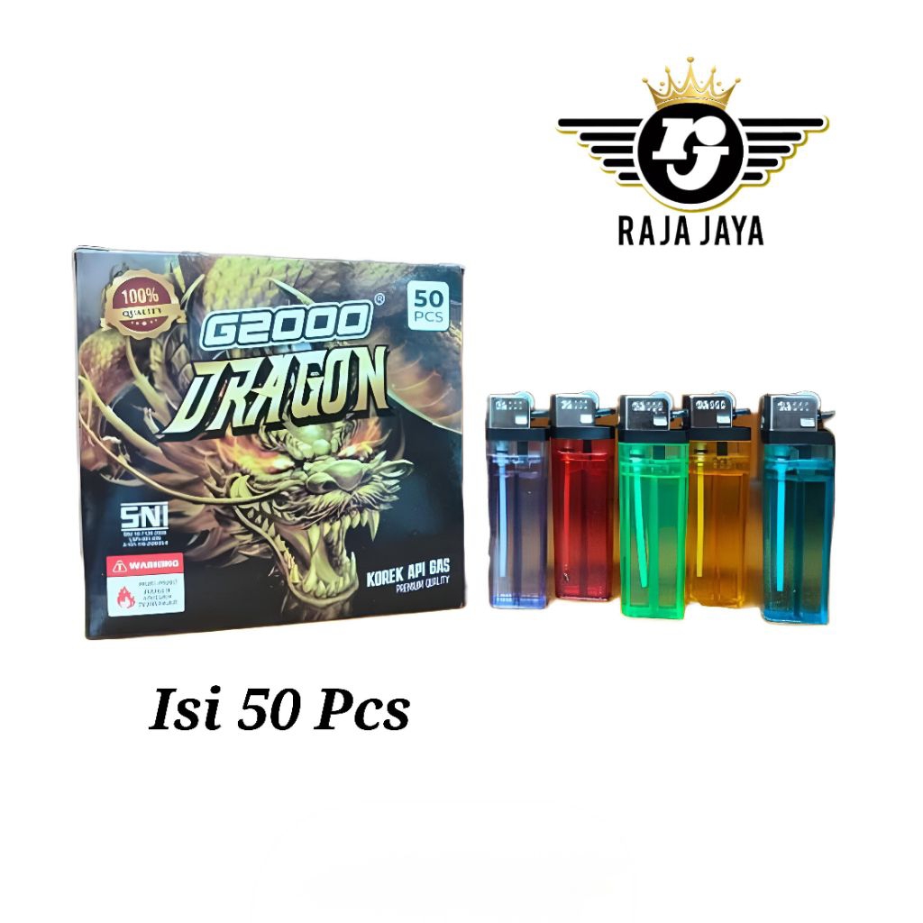 KOREK API RODA G2000 DRAGON ISI 50 PCS BERKUALITAS SNI
