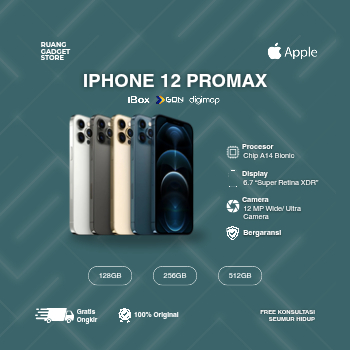 IPHONE 12 PRO MAX SECOND iBOX - GDN - DIGIMAP 128GB 256GB 512GB Midnight Blue, Space Gray, Silver, G