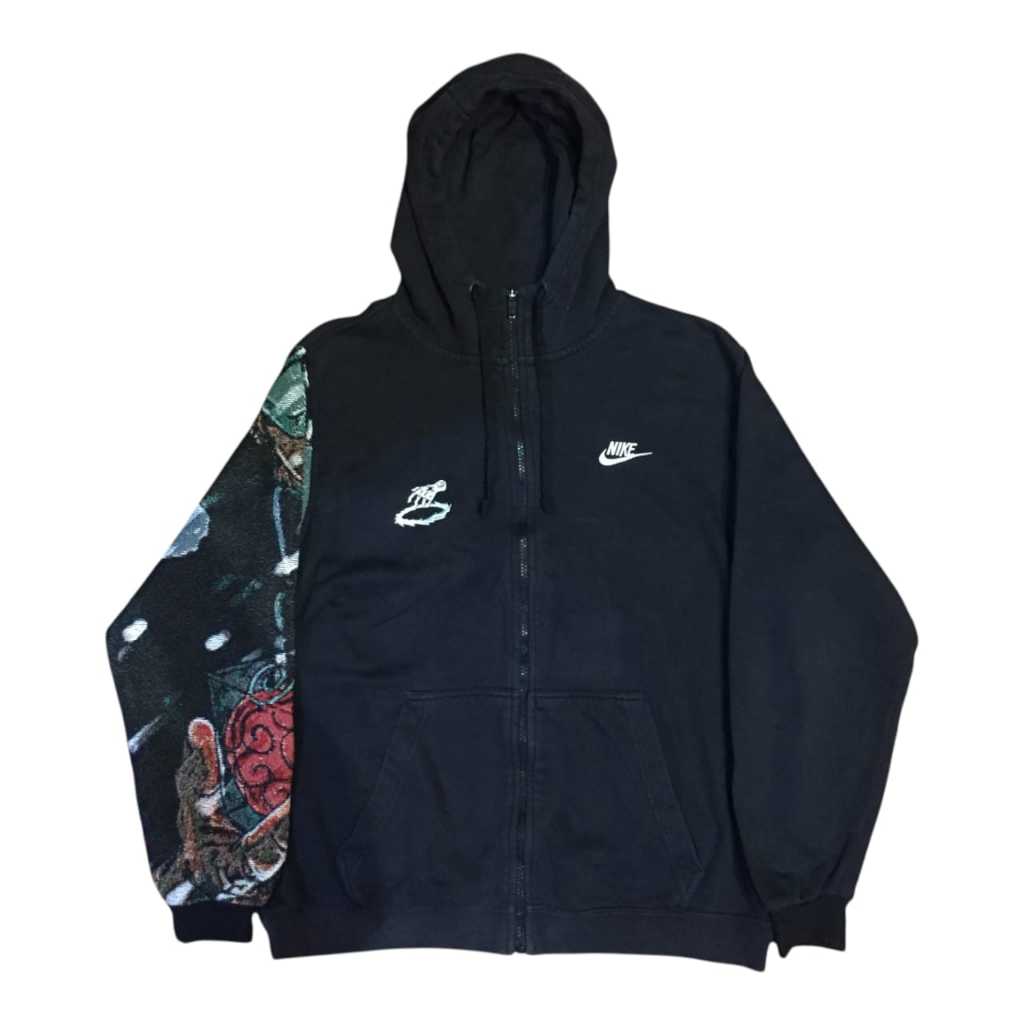 Nike Zipper Hoodie Rework (Reworked) Anime Black 1/1