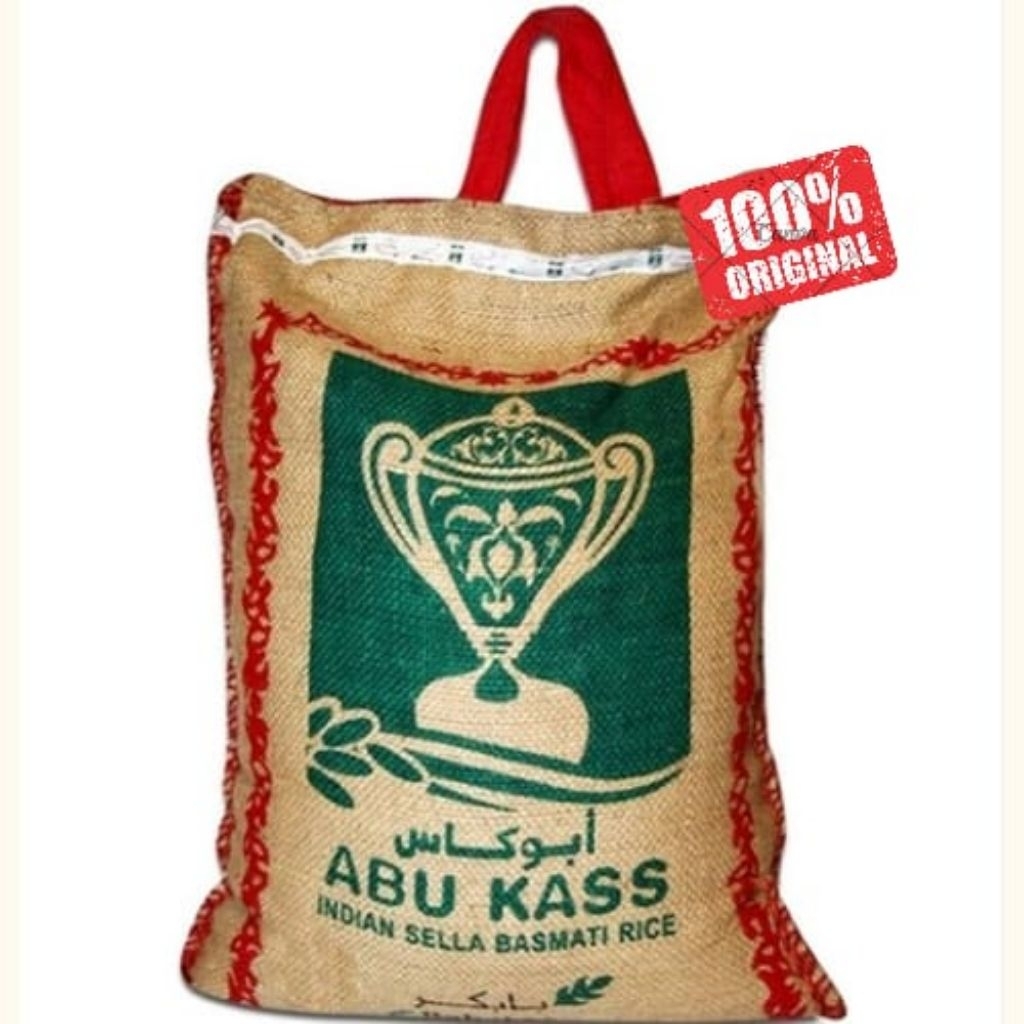beras basmati merk abu kass kemasan 5kg original kualitas tinggi