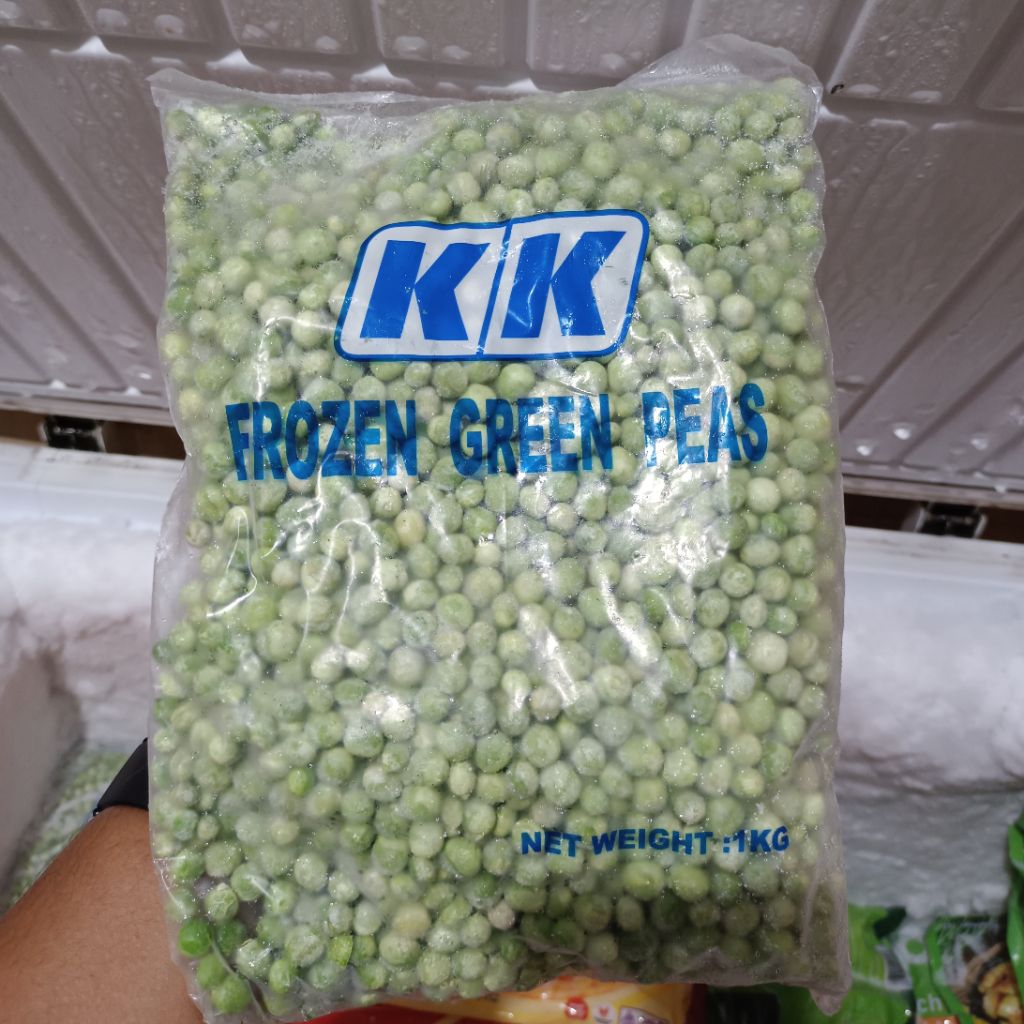 KK green peas kacang polong 1kg Frozen