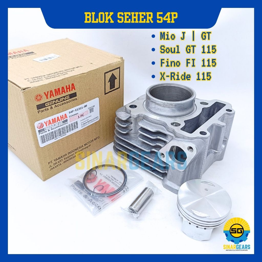 Block Boring Kualitas Original Yamaha 54P Blok Seher Mio J Mio GT Fino FI Soul GT XRide 115 Silinder