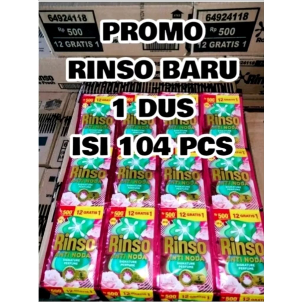 RINSO CAIR SACHET 1DUS ISI 104 Sachet
