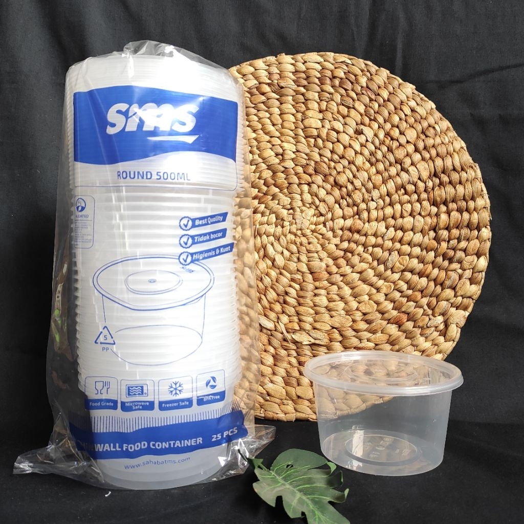 SMS Thinwall Round 500ml Wadah Plastik Rapat | Cup Es Teler | Cup Es Buah