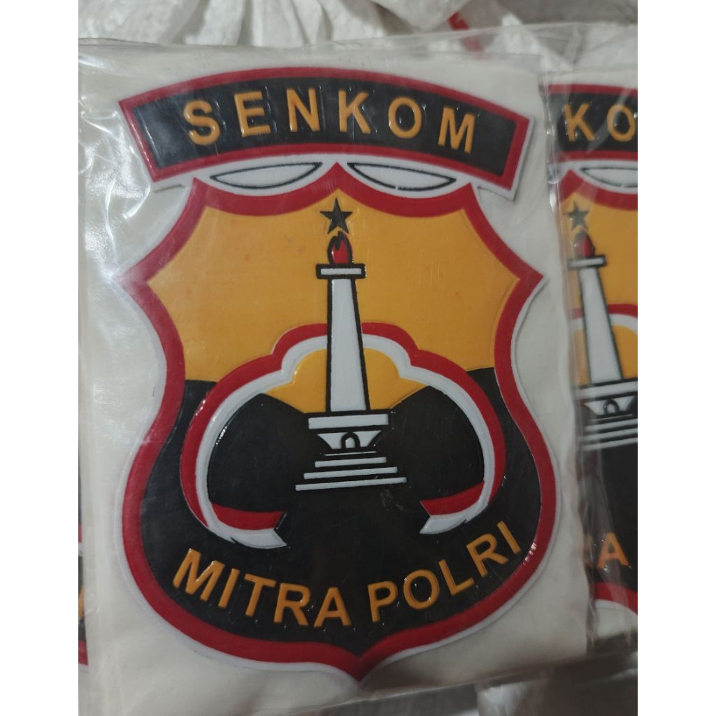 stiker embos/stiker senkom logo/stiker timbul logo senkom
