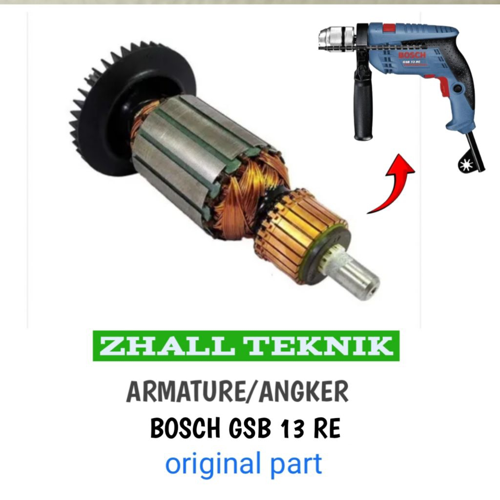 Armature Untuk Bosch GSB 13 re new mesin bor 13mm original part