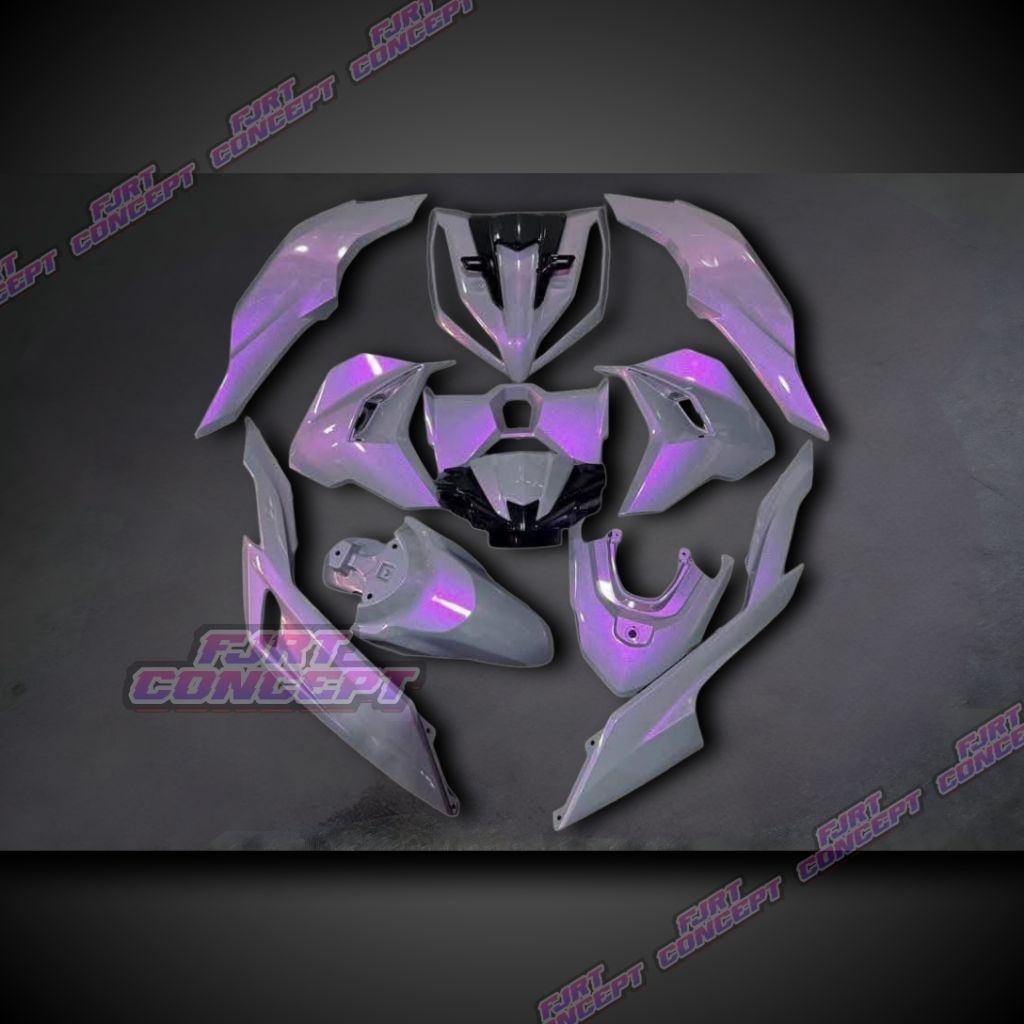 BODY HALUS VARIO 125/150 GEN2 NARDO GREY LEMBAYUNG UNGU / BODY HALUS HONDA VARIO NEW 125/150 GEN 2 R