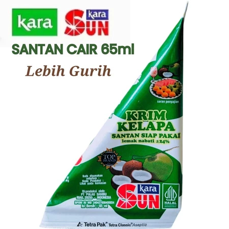 Kara Santan Kelapa 65ml Praktis Gurih Alami / Kara Santan Kelapa 65ml - Santan Kara Segitiga Kecil E