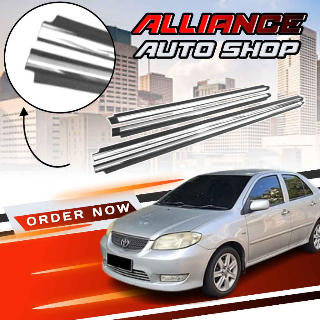 KARET PELIPIT KACA PINTU LUAR VIOS GEN 1 CHROME