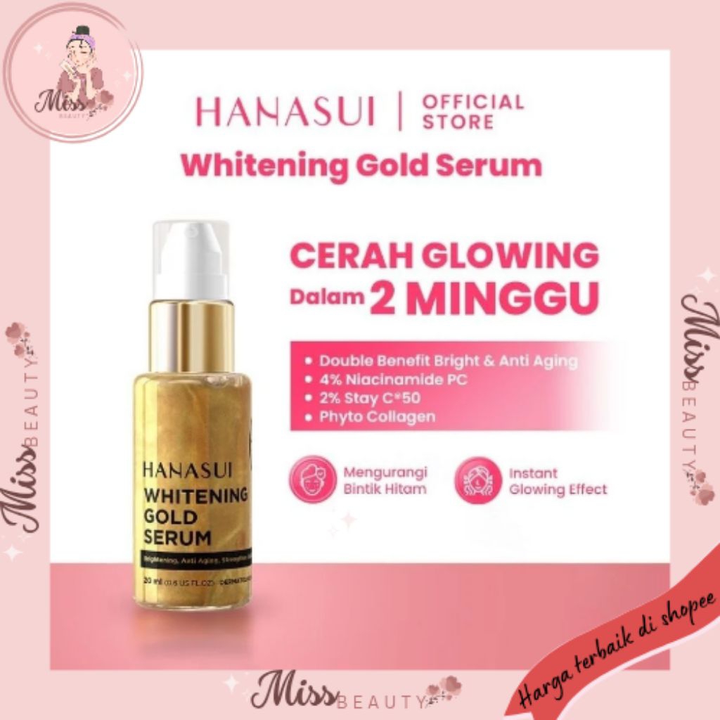 Hanasui Whitening Gold Serum || Serum hanasui gold