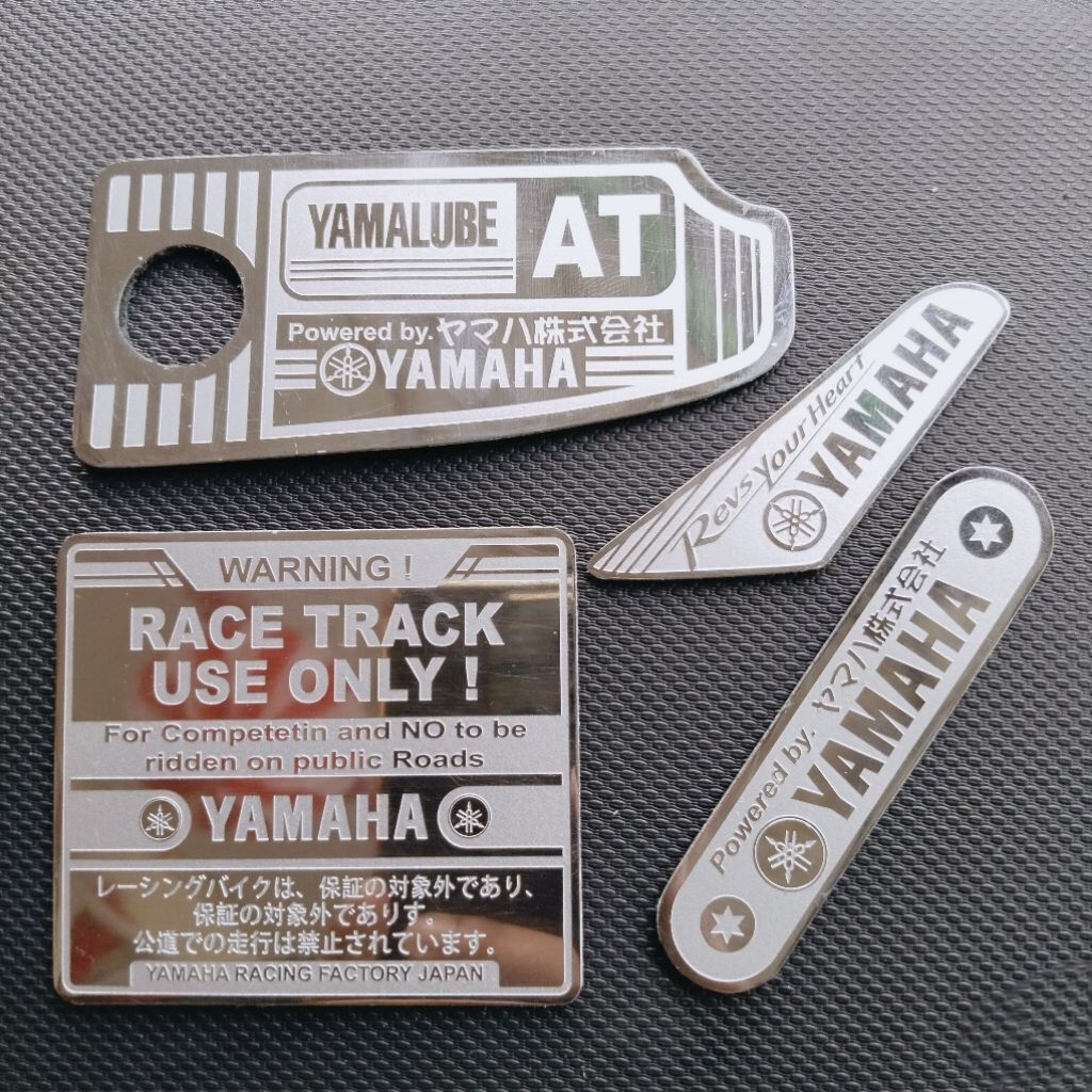 Emblem Stainless Mio Sporty Mio Smile CVT Batok Kipas dek dashboard stiker warning sudah terdapat le