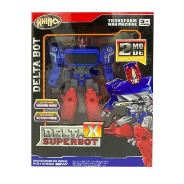 Rhino Delta Bot Mainan Robot Anak RHINO Delta X Superbot Mainan Anak Assorted