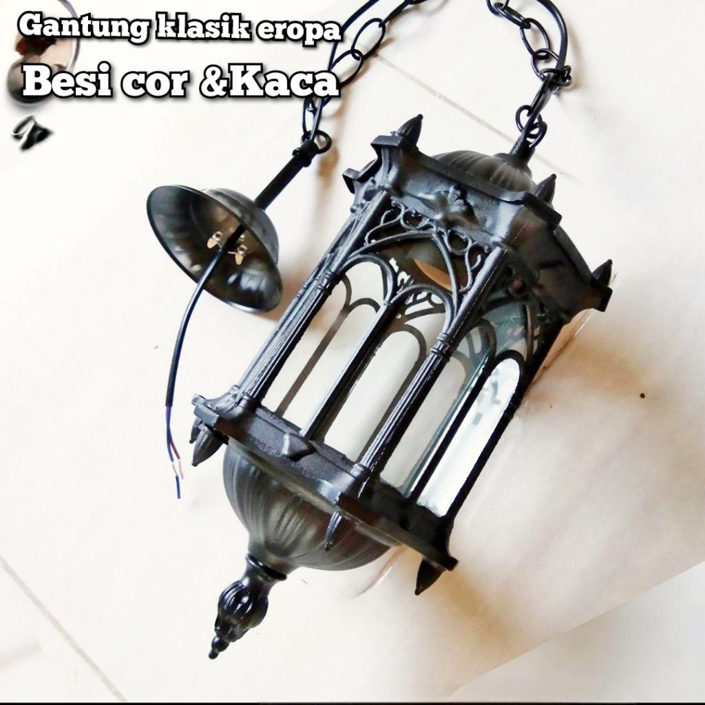 Lampu gantung antik klasik 5000 ab / bk lampu teras klasik kuno klasik eropa