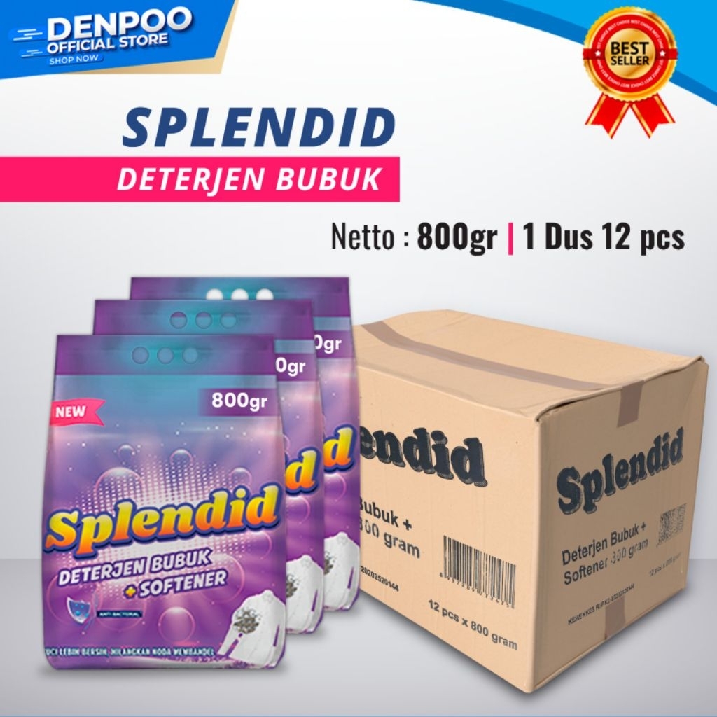 Deterjen bubuk Splendid 800gr-Splendid 800gr