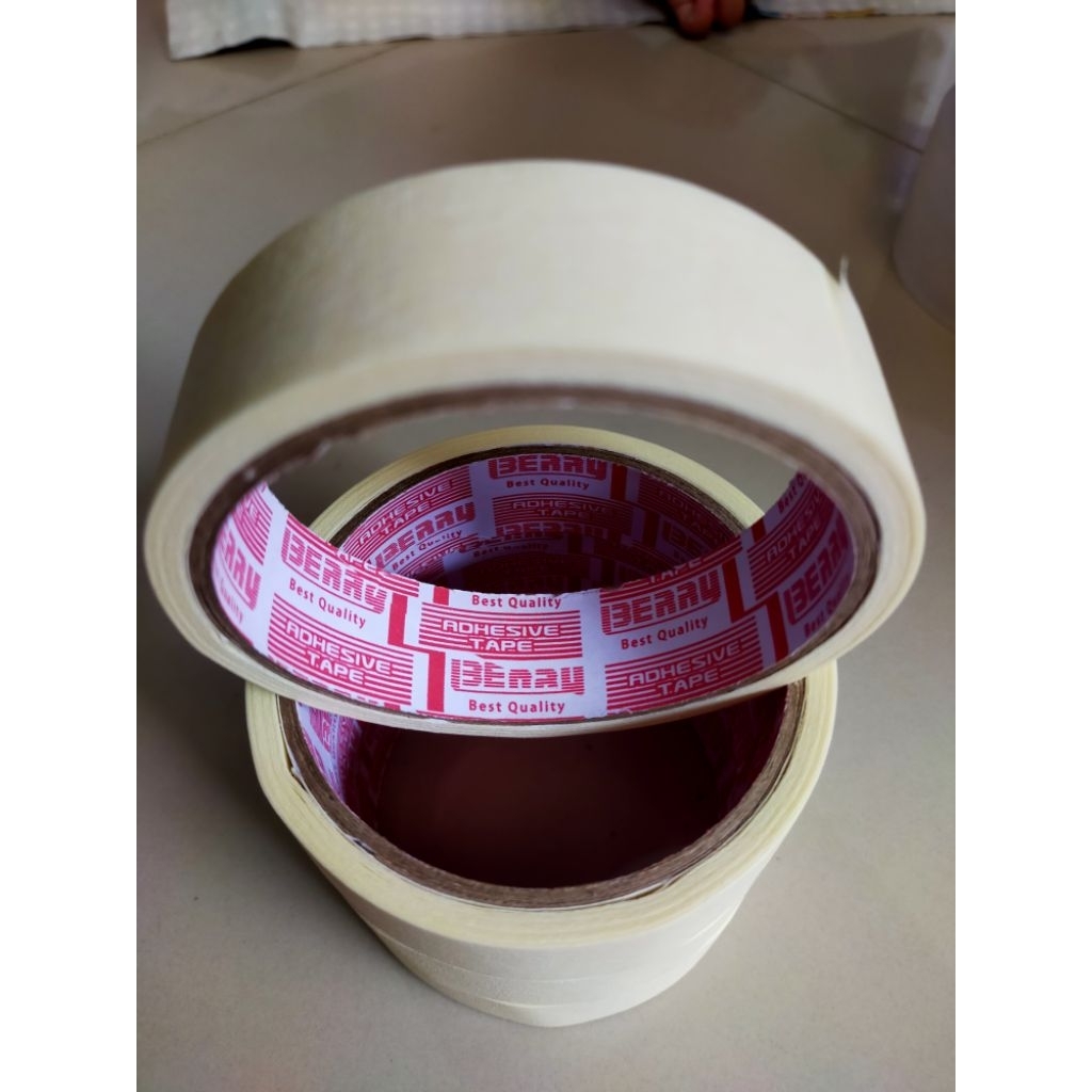 Isolasi kertas 2 cm Berry Tape Masking Tape 24mm 20yard