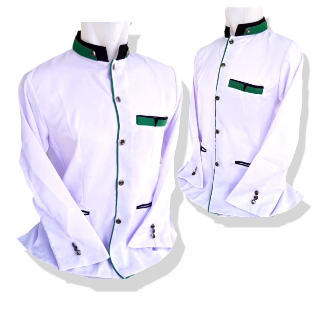 JAKSO POLOS JAS KOKO PRIA DEWASA MUSLIM PUTIH LIS HIJAU HITAM