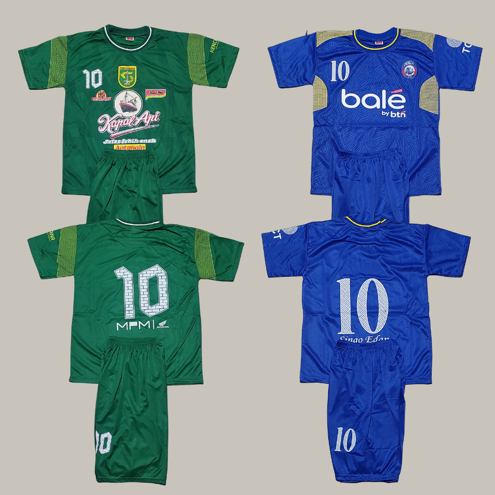 Jersey setelan baju bola arema malng/persebaya