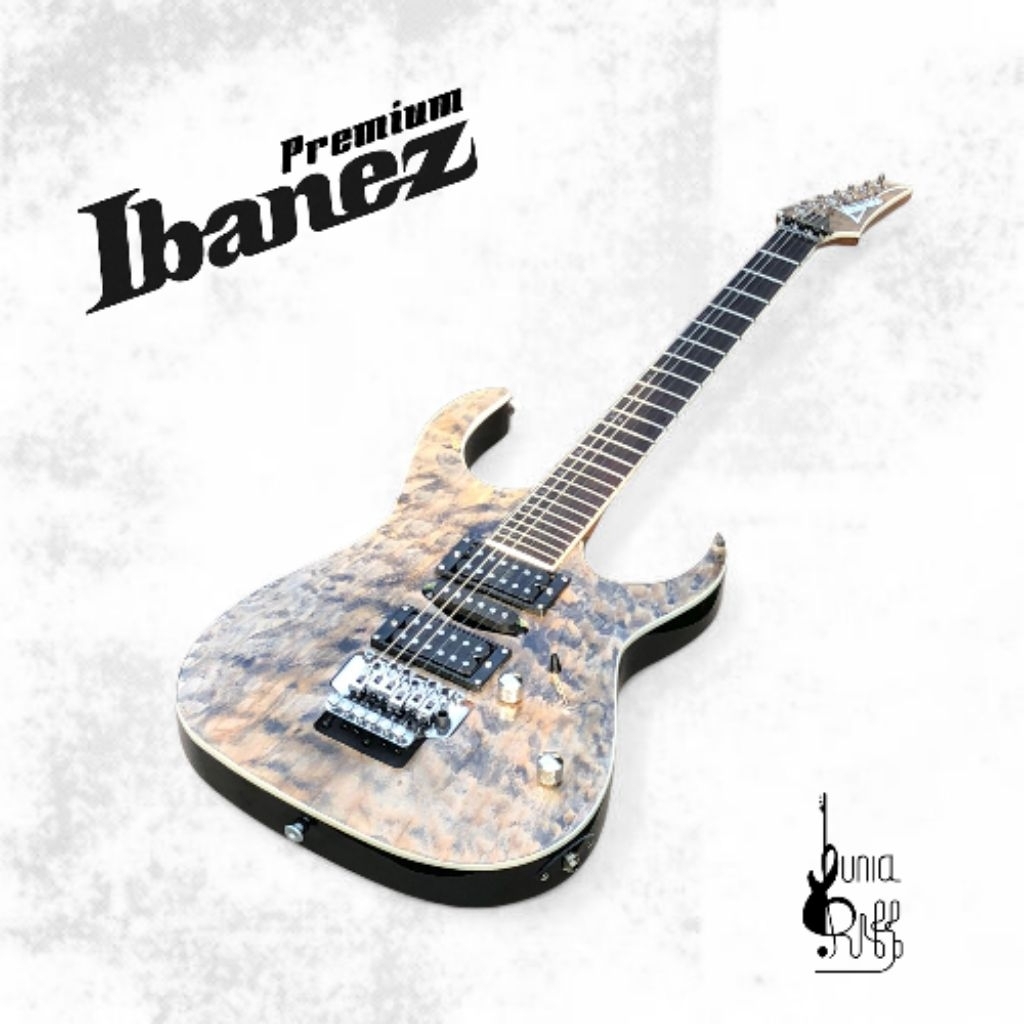 Gitar Listrik/Elektrik Ibanez Costume HQ series Premium Updown - Leopard, Abu & Purple