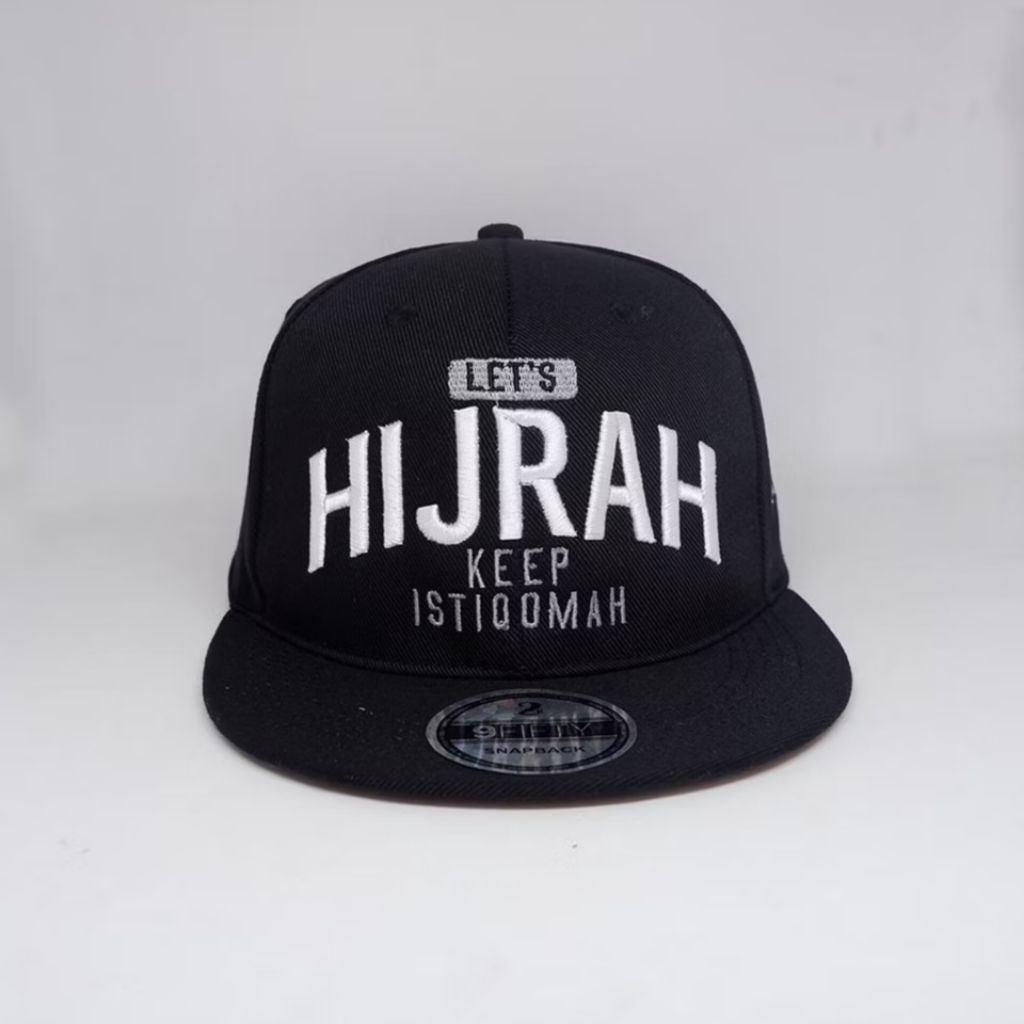 Topi Snapback Distro HIJRAH//Topi Snapback Pria Keren