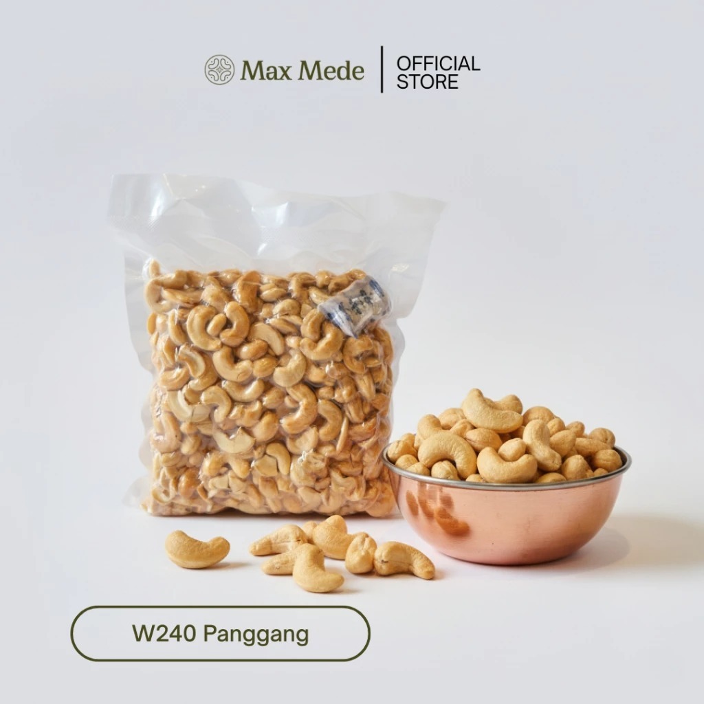 Max Mede - Kacang Mede Mete W240 Jumbo Roasted Panggang 500gr