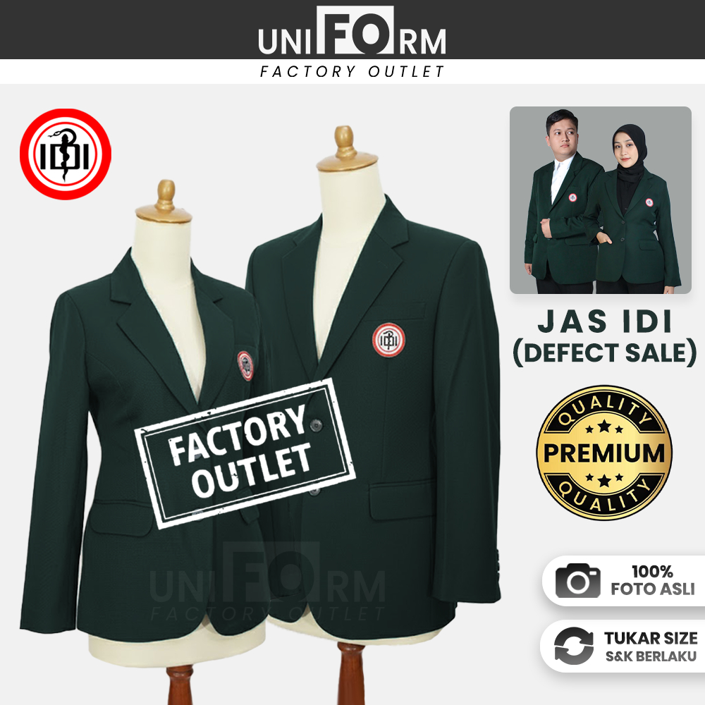 [DISKON Factory Outlet] Jas IDI / Jas Ikatan Dokter Indonesia/ Jas Hijau IDI/ Jas IDI Pria/ Jas IDI 