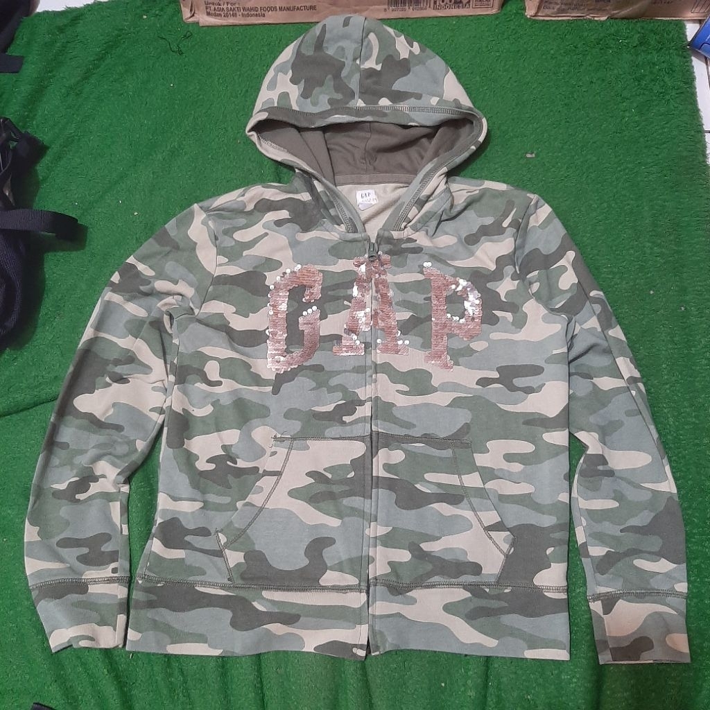 GAP -SWETER HOODIE ZIPPER GAP CAMO /LORENG PRIA /WANITA