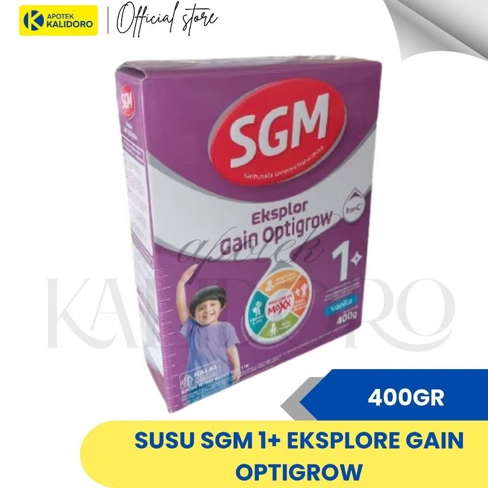 SGM EKSPLOR GAIN OPTIGROW 1+ VANILA 400 GRAM. EXP 2TAHUN DARI SEKARANG, [LANGSUNG KIRIM TERMURAH COD