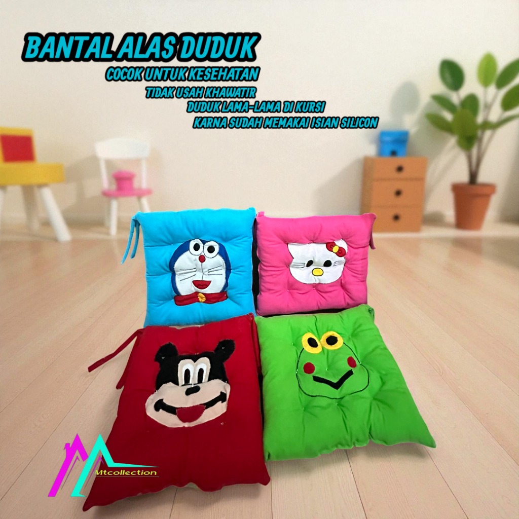 Bantal Alas Duduk Sandaran Kursi Kayu  karakter / Bantal Alas Duduk Jok Mobil Karakter