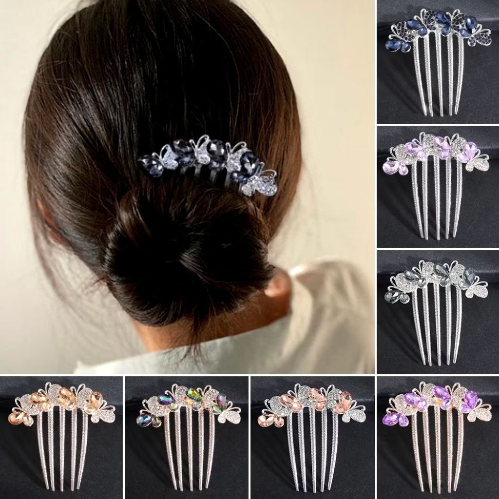 Sirkam Rambut Tusuk Konde Korea Wanita Berlian Imitasi/Sirkam Rambut Tusuk Konde