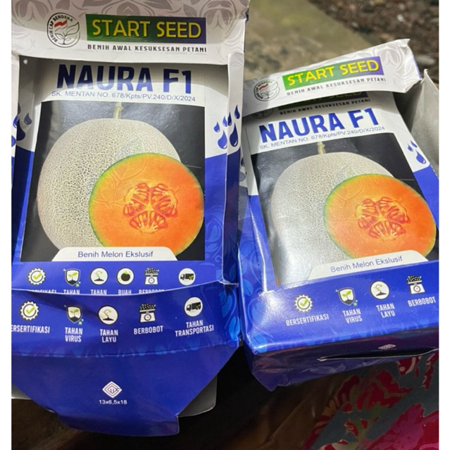 Benih Melon Naura f1 star seed 20gram (jumbo manis disukai lapak)