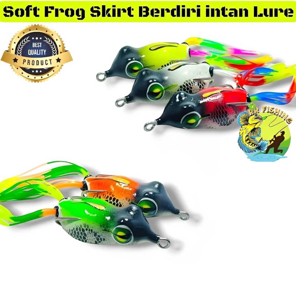 SOFT FROG SKIRT BERDIRI INTAN LURE HOOK VMC