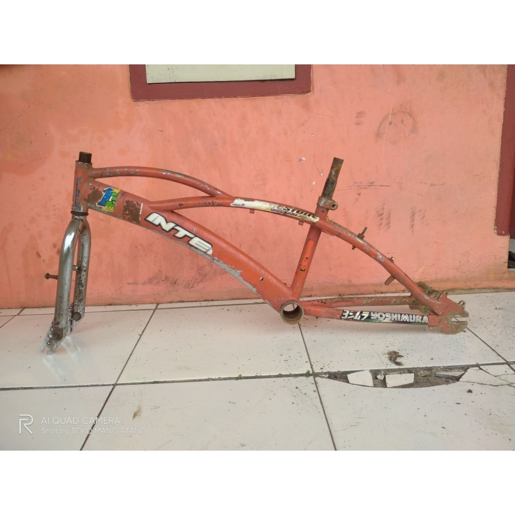 Frame Fork Sepeda BMX 20 Jadul Seri WM2001947 Model Unik Antik Lowrider Steel Chrome LANGKA SEKALI