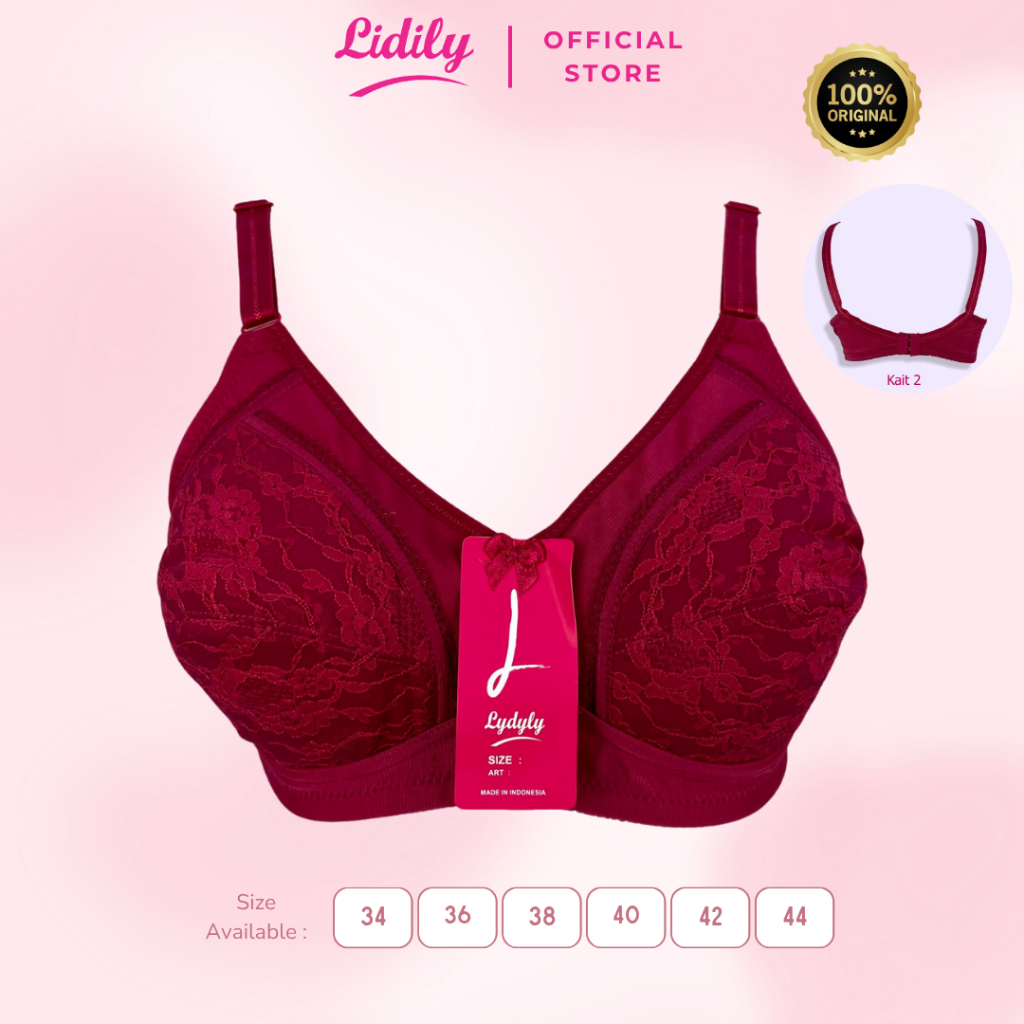 Lidily -  Bra Big Cup BH Mama Jumbo Big Size / BH Tanpa Busa Dan Tanpa Kawat L005