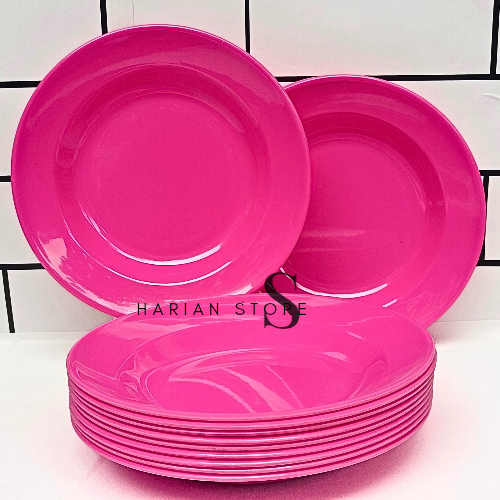 1 LUSIN PIRING MAKAN MELAMIN CEKUNG 23 CM PIRING MELAMIN TEBAL
