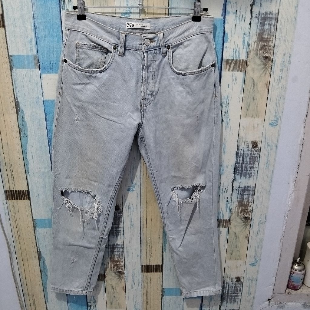 celana jeans Zara ripped second original