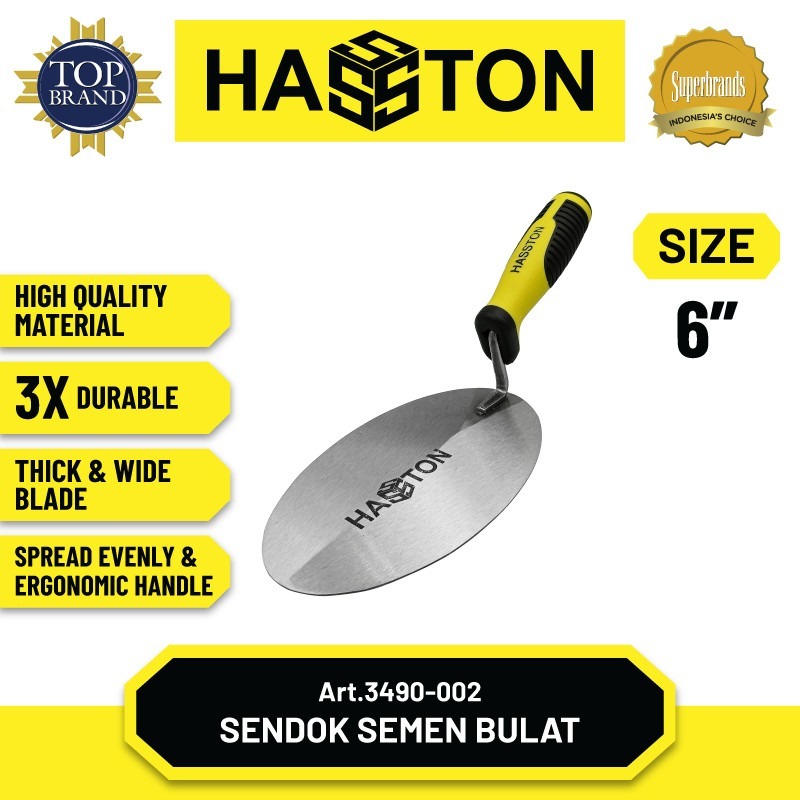 Hasston Sendok Semen Lancip Gagang Karet / Cetok Semen (3490)