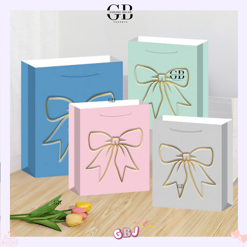 GBJ - Paper Bag Motif Pita Aesthetic / Tas Kado Premium