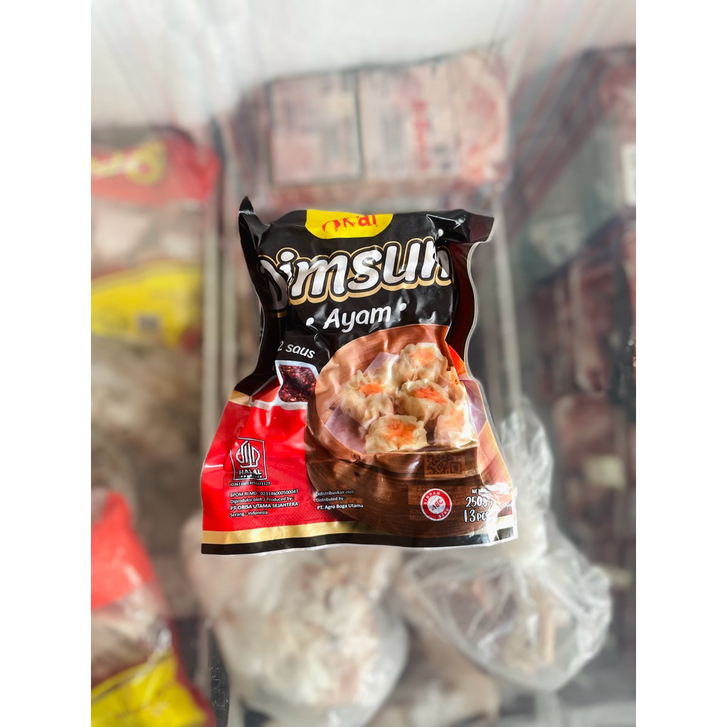 akai dimsum ayam + saos dan chili oil