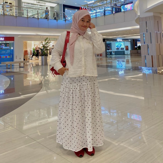 Bloomy Skirt / Rok cotton / Korean Skirt / Rok Motif / Rok Motif Bunga / Rok Bunga-Bung