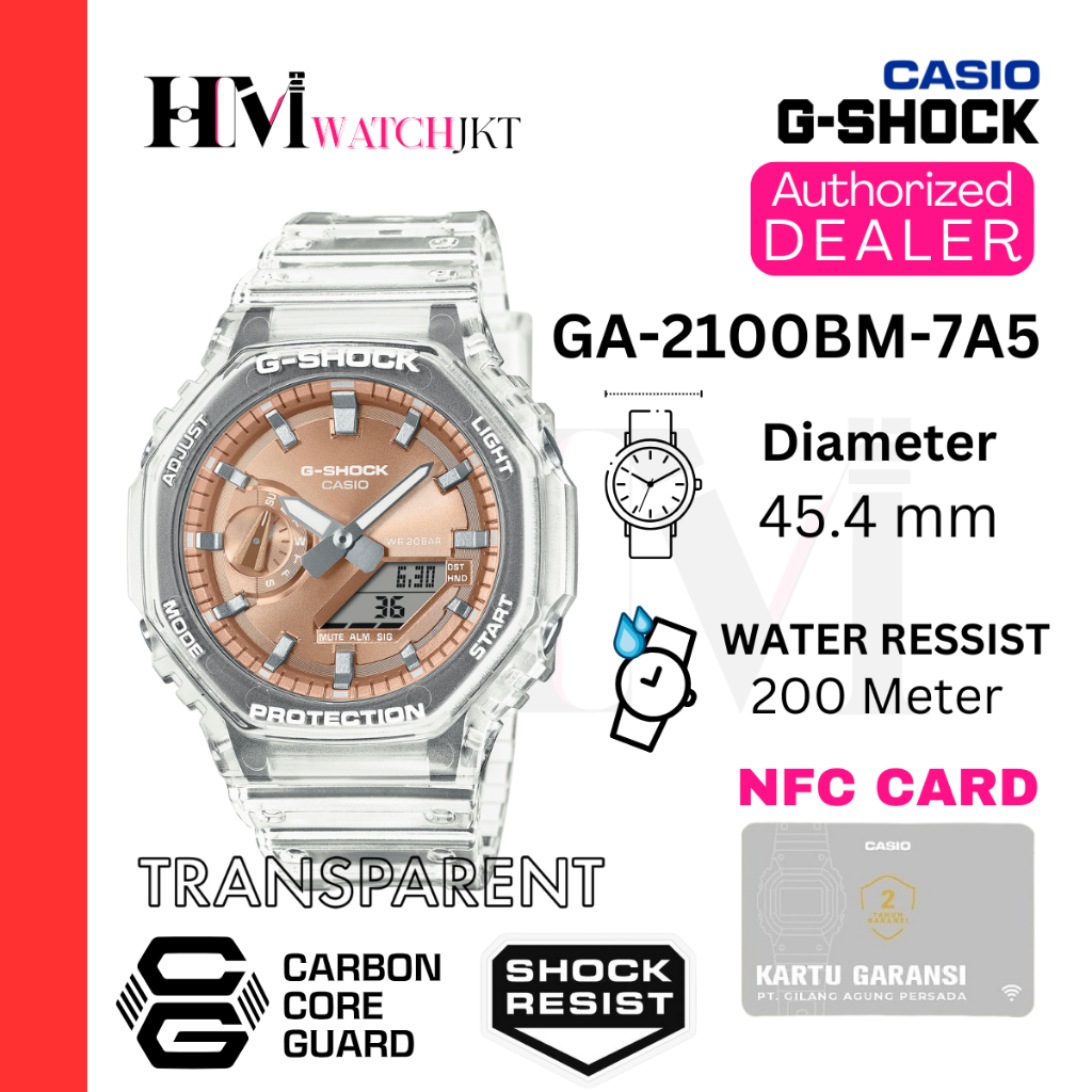 CASIO G-SHOCK GA-2100BM-7A5DR Jam Tangan Pria Original Analog-Digital Antiair GA-2100BM-7A5 GA-2100