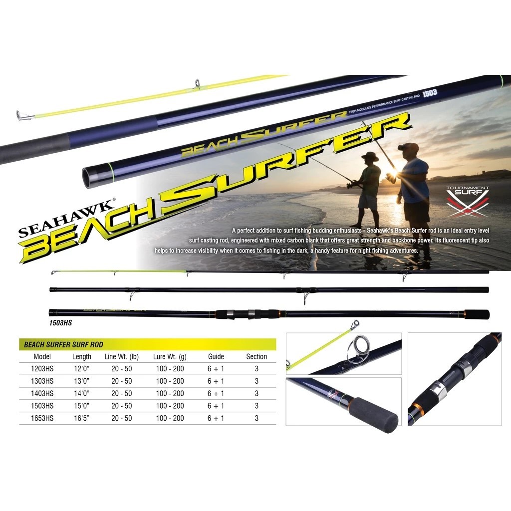 Joran Karangan Sambung 3 Seahawk BEACH SURFER 390/420/450