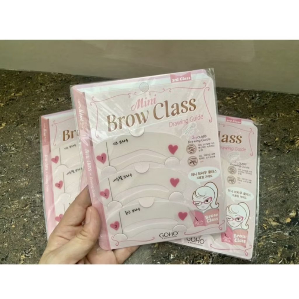 Cetakan Alis Mini Eyebrow Class | Pencetak Alis | Cetakan Alis Korea 3in1| Pembuat Alis Natural