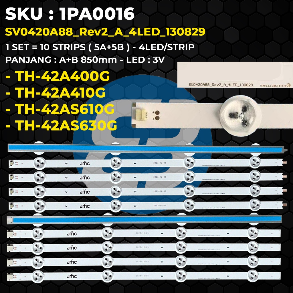 Backlight TV PANASONIC 42 Inch TH-42A400G TH-42A410G TH-42AS610G TH-42AS630G