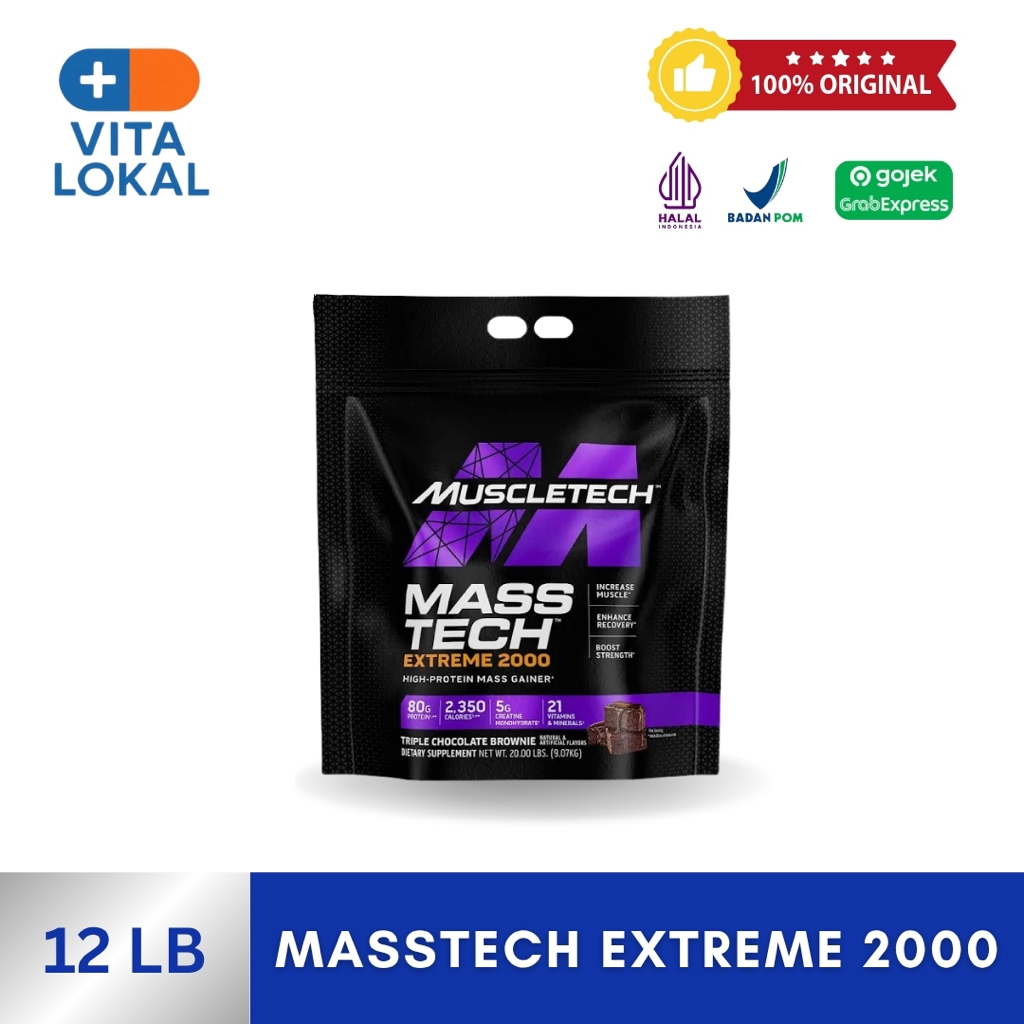 Muscletech MassTech Extreme 2000 12lb Mass Gainer MassTech Susu Protein Gainer