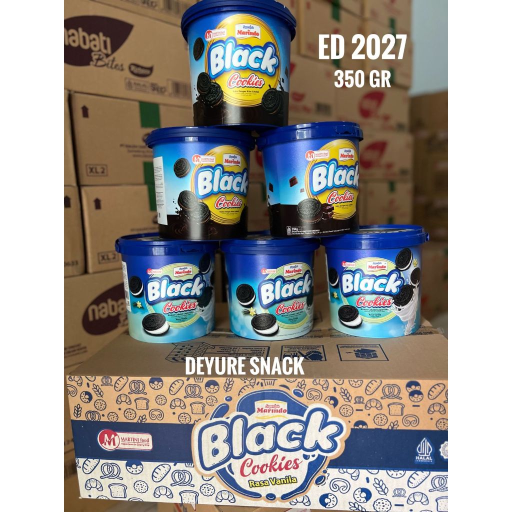 Marindo Black Cookies Chocolate 350gx6 Jar (karton)