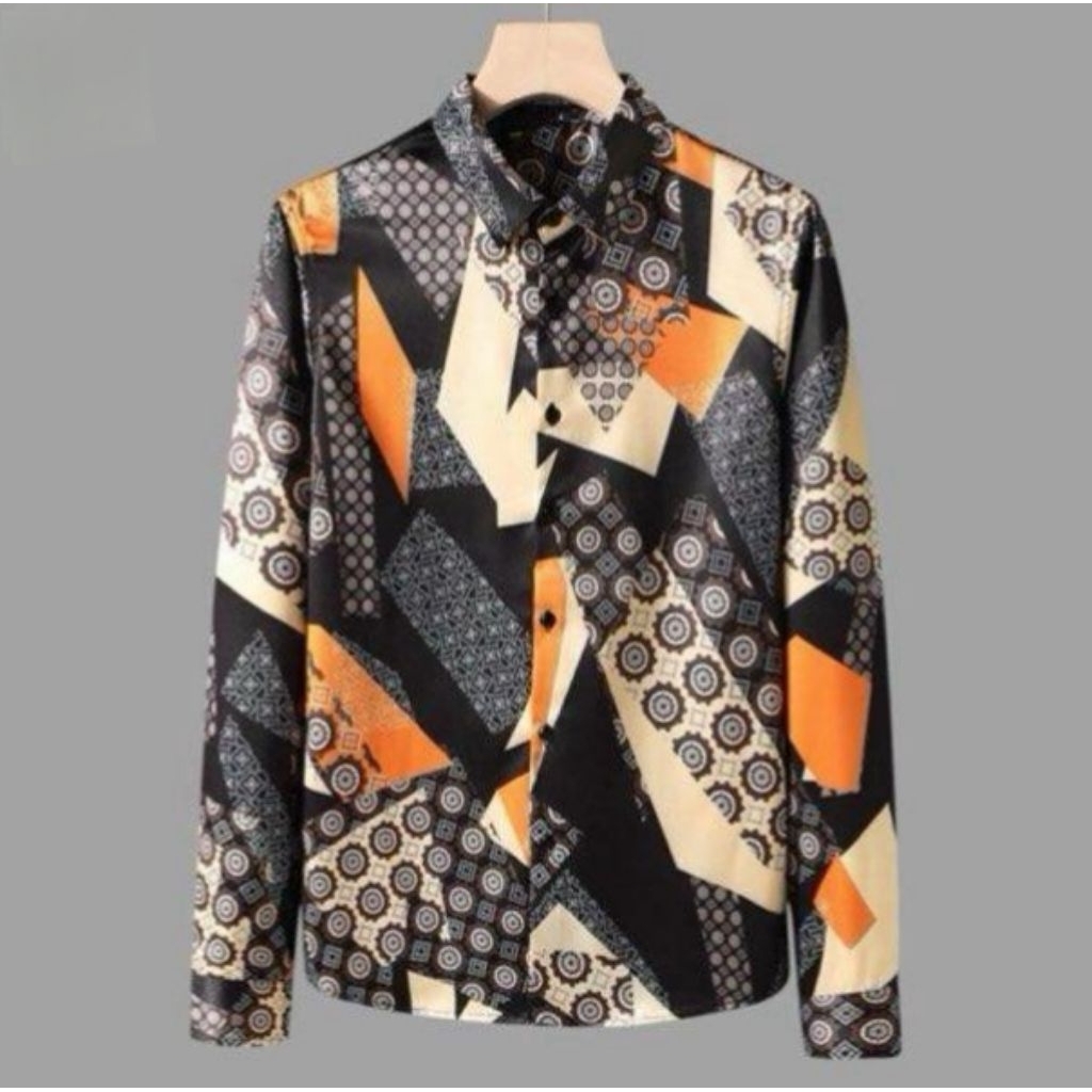 KEMEJA PANJANG PRIA LS697654  FASHION MIROR BRANDED