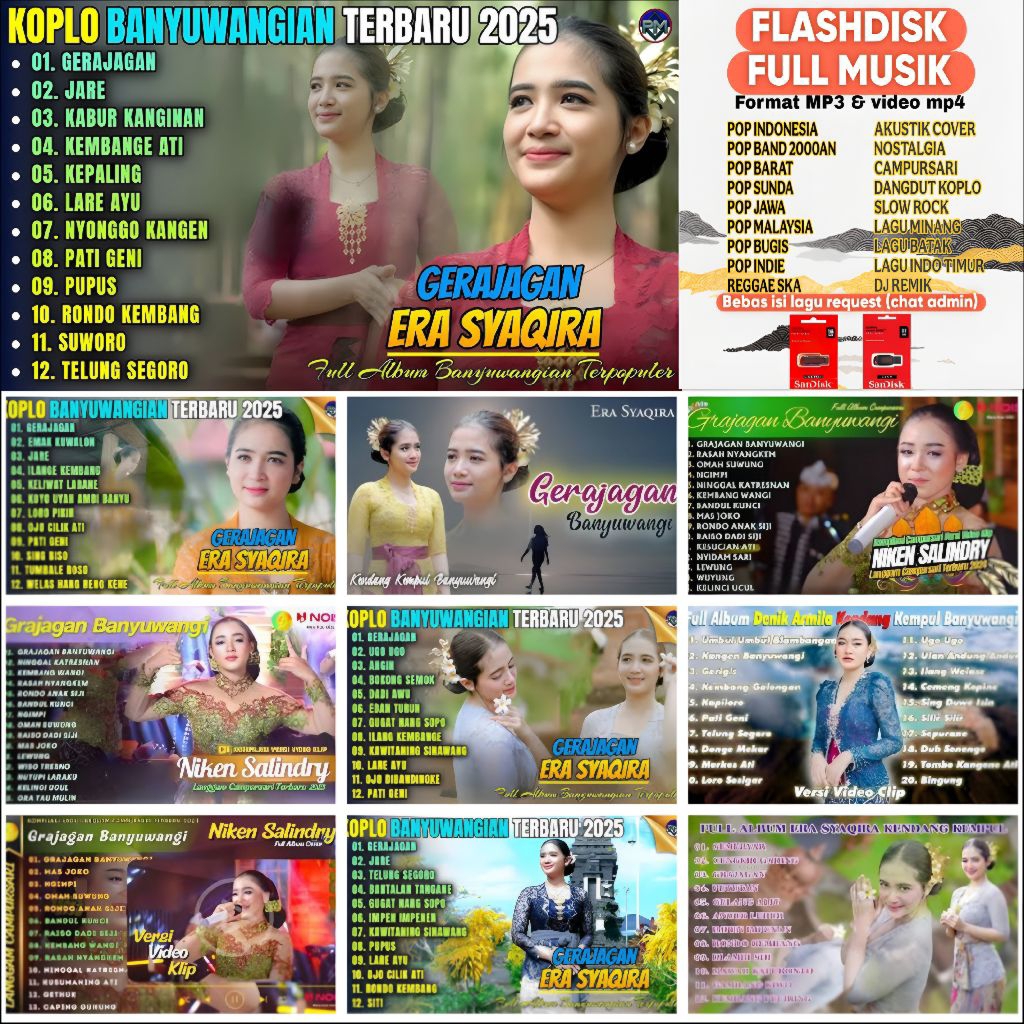 USB MUSIK MP3 LAGU TERBARU GRAJAGAN BANYUWANGI FULL ALBUM - USB MUSIK LAGU GERAJAGAN BANYUWANGI - MU