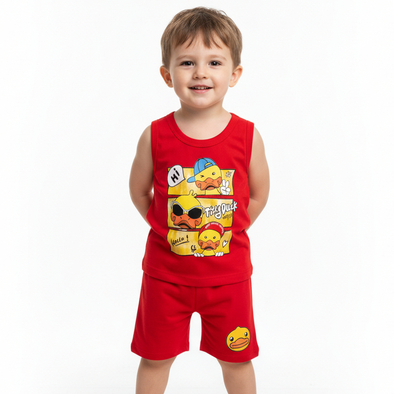 Baju Setelan Lekbong Anak Tidy Duck Untuk Usia 1-10 Tahun