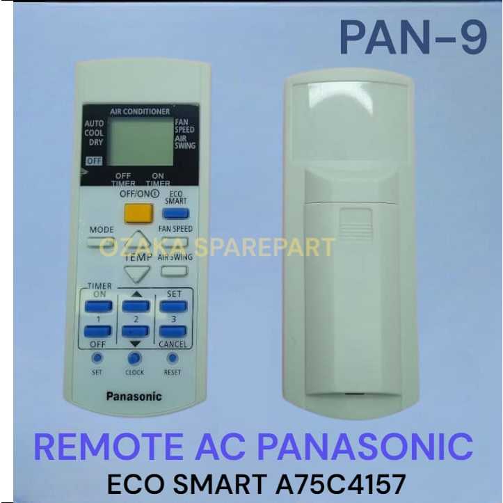 Remote Ac Panasonic Eco smart A75C4157 REM-PAN9